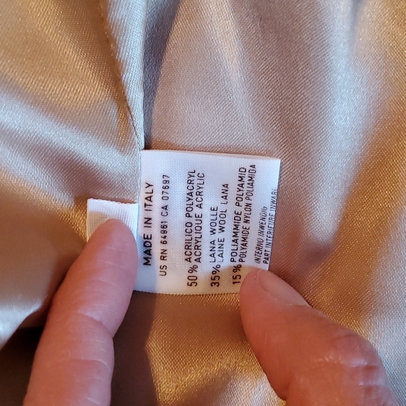 Vintage Sisley Relaxed Elegance yellow wool blazer made in Italy size M - Picture 6 of 13